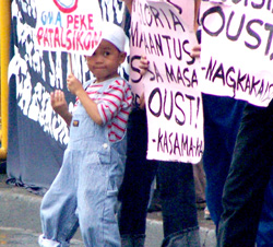 Kid protest