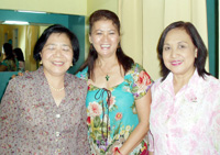 DBP Manager Mediatrix Quiatchon, Jazzy Young and Doris Mahinay