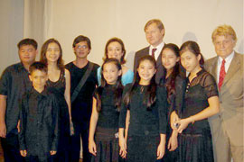 IYO members with Austrian ambassador Herbert Jaeger (center) and guests at Opening Gala