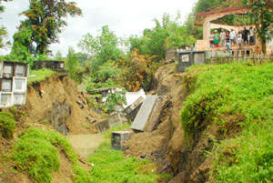 Lambunao cemetery which was hit by a landslide