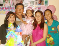 The Happy Family – Dianne, Daddy Danny, Baby Danielle Marie, Mommy Donna, and Denise.