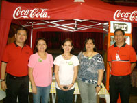 Flanked by Coke are Maridel Gamban, Rosalie Yulo and Analou Celdran.