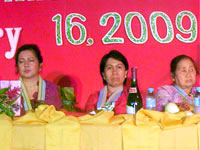 Jane Castro, Tapaz Mayor Rosemarie Gardose and Dumalag Mayor Lilia Castro.