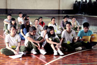 Participants at St. Joseph School gymnasium.