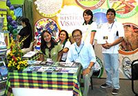 Western Visayas tourism staff join hands to have an impressive booth.