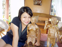 Sculptures such as these were imported from Malaysia.