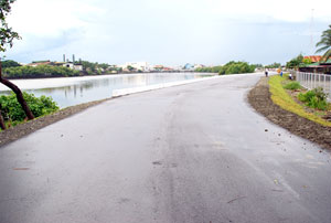 This new road connecting Brgy. Nabitasan, La Paz to Luna Street, passing beside Gaisano Capital mall, is already on its final stage of completion. 