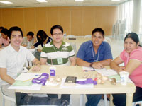 Ace Victor Aceron, Erik Joseph Castelo, Joseph Pampliega and Melony Gepanayao of St. Vincent Ferrer Seminary.