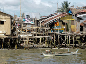 A fisherman living near Banago port in Bacolod City