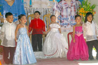 The King and Queen with some of the princes and princesses.