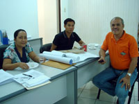 Architect Vicenta Su-ay, guest and Engr. Jovito Habaradas.