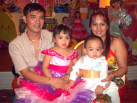 Parents Francis and Cathy Cabuga with charming kids, Iska and McKoi.