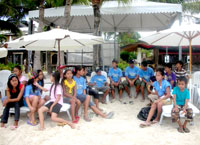 Young volunteers who helped clean Boracay beach.