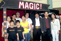 Mark (second from right) with fellow magicians and students during the Street Magic graduation.