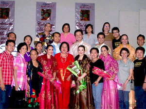 Members of Antique Provincial Historical and Cultural Council chaired by Governor Salvacion Z. Perez (center) pose with the theater singers of Philippine Opera Company