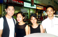 Noi Ditchon of Bambini with Robinsons Place Iloilo's Stella Hembra, Anna Gonzales and Rofel John Parreno.