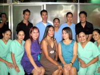 Filipina Salon and Spa owners Catherine Cabuga, Melanie Sulayao and Anamavie Sacares with their staff.