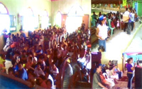 Some 300 children participated in the feeding program and VBS held at the Glad Tidings Church in Duenas, Iloilo.