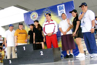The awarding of winners.