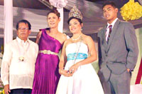 Mayor Kit Belo and Vice Mayor Generoso Derramas with Fiesta Queen Raisa Ervina Benganio and Fiesta King John Frederick Degala.