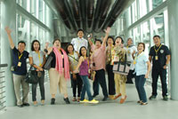 The group inside the Petronas Twin Towers.