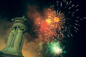 Fireworks light the skies of Iloilo City