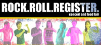 Rock. Roll. Register poster.